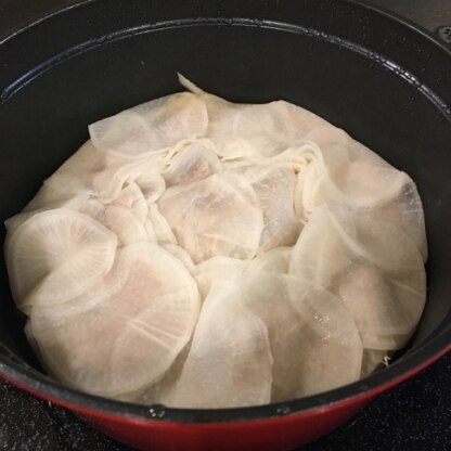 無水鍋で作りました。
大根と豚肉が旨味たっぷりでとても美味しかったです！
また作らせて頂きます^_^